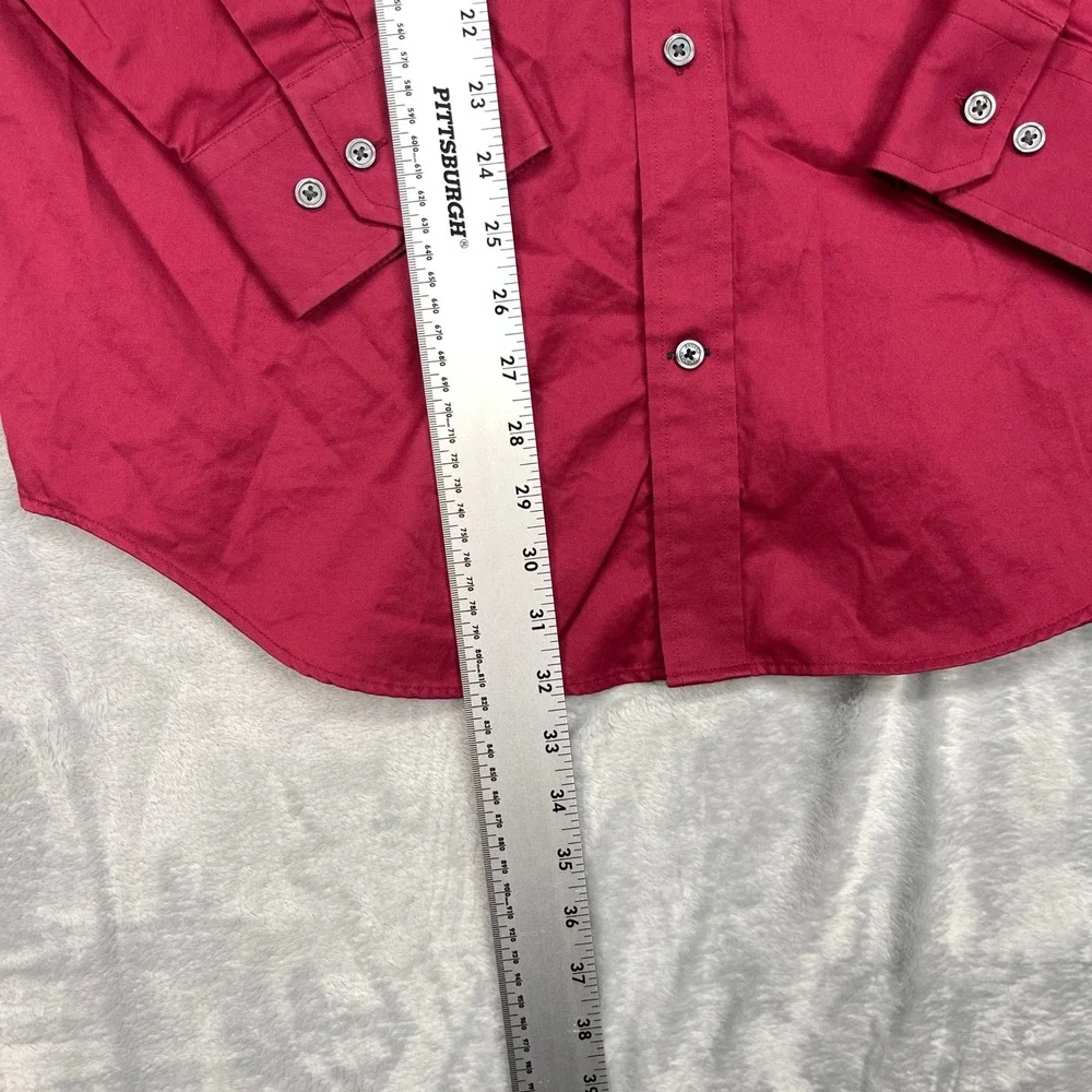 Banana Republic Dress Shirt Mens L 16-16.5 Red Cotton Long Sleeve‎ Button Down